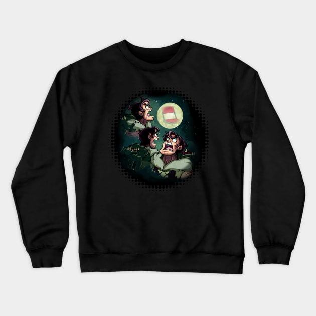 Three Beowulf Moon Crewneck Sweatshirt by wiirdo